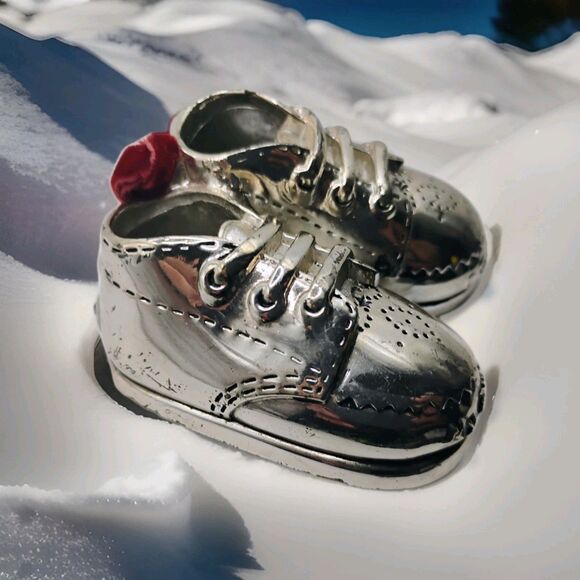5/$25 Things Remembered Silver Baby Bootie Ornament My First Christmas 2007 - Picture 1 of 10